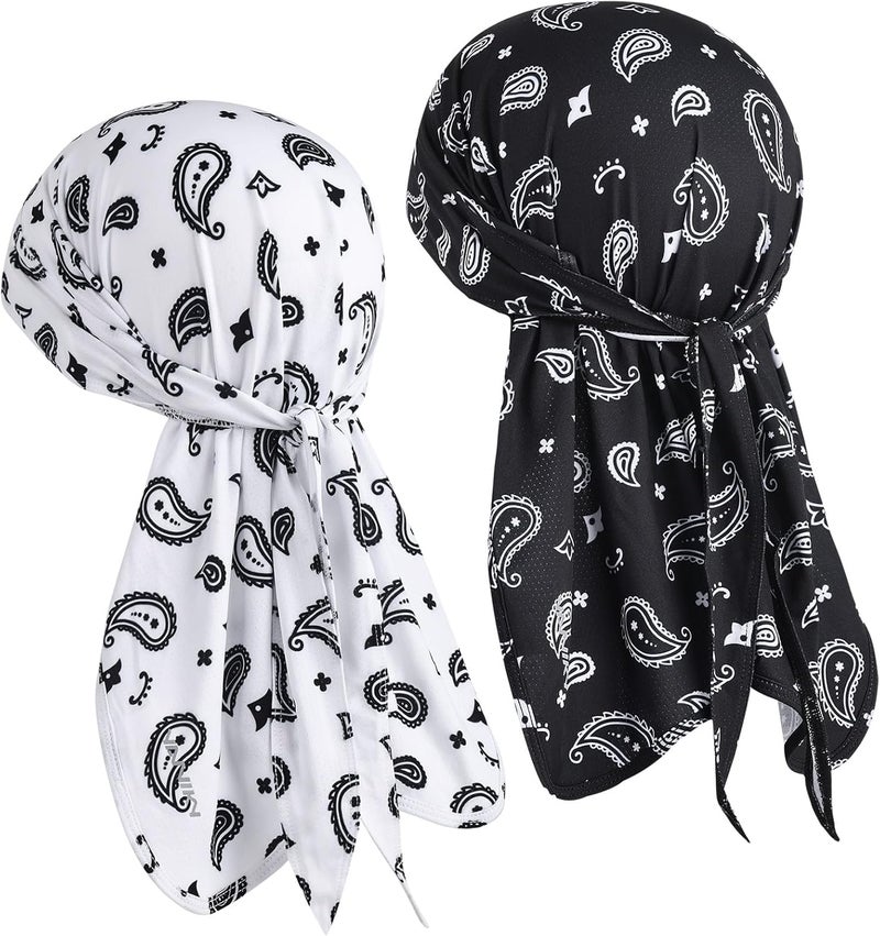 YANIKY Bandanas Skull Cap for Men Women 3-in-1 Breathable Helmet Liner Neck Widening UV Sun Protection Neck Drape Do Rag Cycling Cap - Image 1
